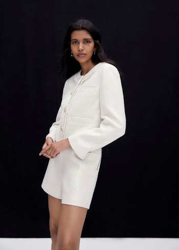 Phase Eight Ripley Sequin Coats White Canada | SAJBEC-086